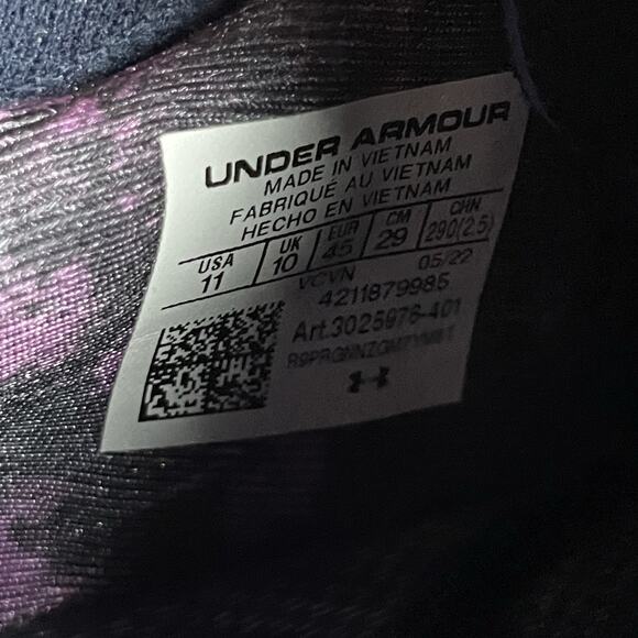 Under Armour Project Rock 5 Disrupt Men’s 11 Navy Black Cross Training Shoes NEW - Picture 10 of 10